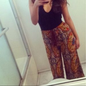 Mandala print flowy pants